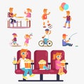 Entertaining Children in Cinema, Riding Bike etc