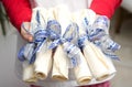 Entertaining - napkins and ribbon