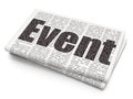 Entertainment, concept: Event on Newspaper background Royalty Free Stock Photo