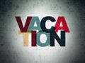 Entertainment, concept: vacation on digital data paper background