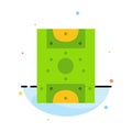 Entertainment, Game, Football, Field Abstract Flat Color Icon Template
