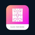 Entertainment, Game, Football, Field Mobile App Button. Android and IOS Glyph Version