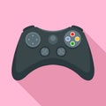 Entertainment gamepad icon, flat style