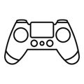 Entertainment gamepad icon, outline style