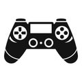 Entertainment gamepad icon, simple style