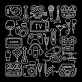 Entertainment Icons Royalty Free Stock Photo