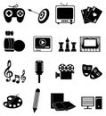 Entertainment Icons Set Royalty Free Stock Photo