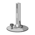 Entertainment on the impact force. Beat the hammer on the stand.Amusement park single icon in monochrome style vector