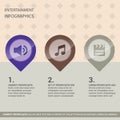 entertainment infographic. Vector illustration decorative design