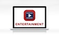 Entertainment Media Video Play Icon Concept