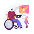 Disability entertainment vector concept metaphor