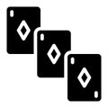 Cards, Playing Cards, Card Game Glyph Solid Icon Royalty Free Stock Photo