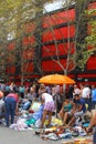 Entertainment at the sundays brocante vintage outlet market, Valencia, Spain