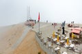 Entertainment and tourist complex on top of Mount Tahtali in vicinity of Kemer, Turkey. Cafe and bungee catapult on observation