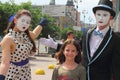 Entertainment work mimes in the street