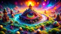 Enthralling Miniature Worlds Exploring Surreal Vibrant Shapes and ThirdEye Intuition Through TiltShift Photography Royalty Free Stock Photo