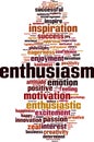 Enthusiasm word cloud Royalty Free Stock Photo
