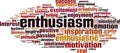 Enthusiasm word cloud Royalty Free Stock Photo