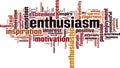 Enthusiasm word cloud Royalty Free Stock Photo