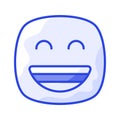 Enthusiastic emoji icon, happy face vector design Royalty Free Stock Photo