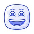 Enthusiastic emoji icon, happy face vector design Royalty Free Stock Photo