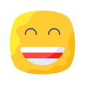Enthusiastic emoji icon, happy face vector design Royalty Free Stock Photo