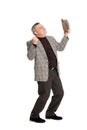 Enthusiastic man looking up. Royalty Free Stock Photo