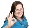 Enthusiastic Nurse - AOkay Royalty Free Stock Photo