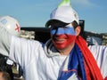 Enthusiastic slovenian soccer world cup fan