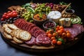 Enticing Appetizers platter. Generate Ai