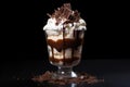 Enticing Pieces chocolate float. Generate Ai