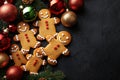 An enticing top-down view showcases a collection of gingerbread men cookies, each uniquely