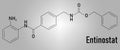 Entinostat cancer drug molecule, HDAC inhibitor. Skeletal formula.