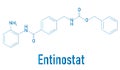 Entinostat cancer drug molecule, HDAC inhibitor. Skeletal formula.