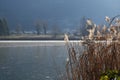 An entire lake completely frozen - Lake Endine - Bergamo - Italy Royalty Free Stock Photo