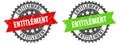 entitlement band sign. entitlement grunge stamp set Royalty Free Stock Photo