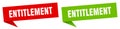 entitlement banner. entitlement speech bubble label set. Royalty Free Stock Photo