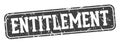 entitlement rectangular sign. entitlement stamp Royalty Free Stock Photo