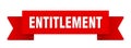entitlement ribbon isolated on transparent background. entitlement ribbon Royalty Free Stock Photo