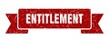 entitlement ribbon. Royalty Free Stock Photo