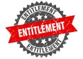 Entitlement stamp. entitlement grunge round sign. Royalty Free Stock Photo