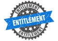 Entitlement stamp. entitlement grunge round sign. Royalty Free Stock Photo