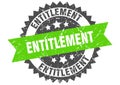 Entitlement stamp. entitlement grunge round sign. Royalty Free Stock Photo