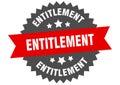 entitlement sign. entitlement circular band label. entitlement sticker
