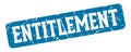 entitlement rectangular sign. entitlement stamp Royalty Free Stock Photo