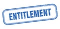 entitlement stamp. entitlement square grunge sign Royalty Free Stock Photo