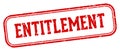 entitlement stamp. entitlement rectangular stamp on white background Royalty Free Stock Photo