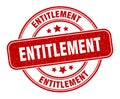 entitlement stamp. entitlement round grunge sign. Royalty Free Stock Photo