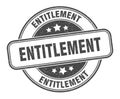 entitlement stamp. entitlement round grunge sign. Royalty Free Stock Photo