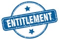 entitlement stamp. entitlement round grunge sign. Royalty Free Stock Photo